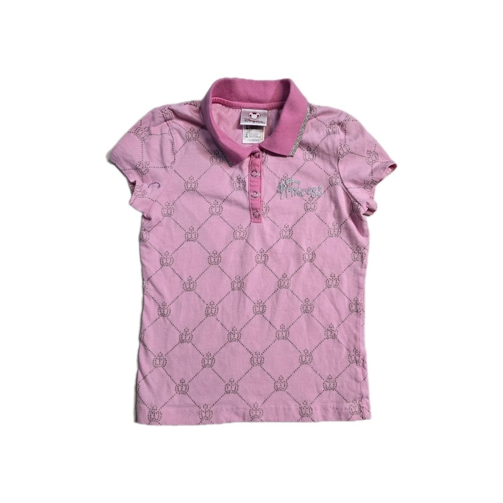Disney Store Girls Princess Polo‎ Shirt  7-8 Pink